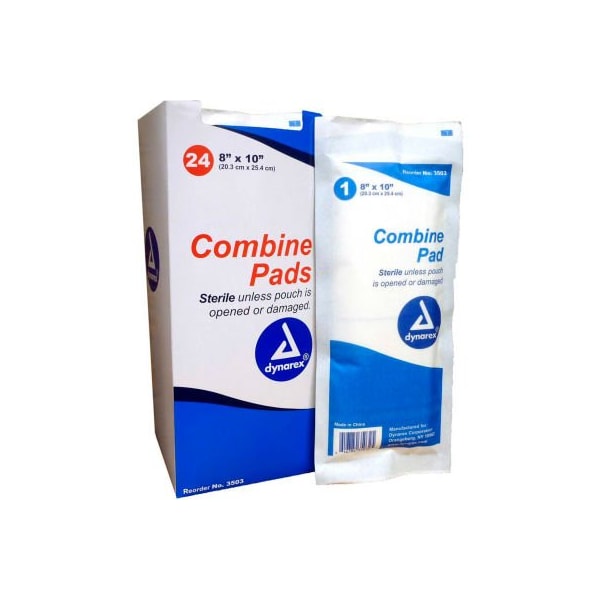 Kemp Usa Combine/ABD Pads Sterile 8X10, 24 PCS 11-045-8x10 - main